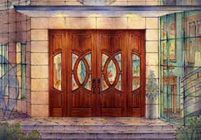 Lombard® - 4914 and 4915 doors with matching sidelights