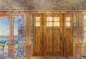 77664 door, 77663 sidelights shown in Black Locust