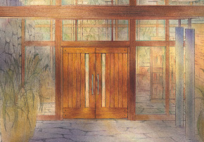 4974 and 4977 doors shown in Douglas Fir