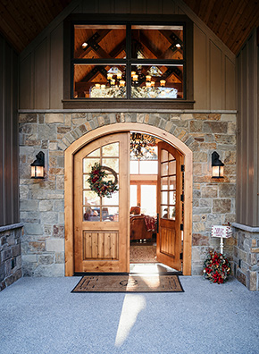 Custom 37682 shown in Knotty Alder