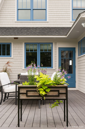Deck with exterior french door