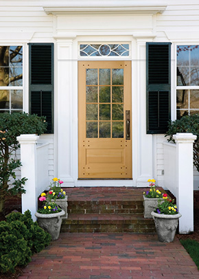 entrance with nootka cypress exterior french door
