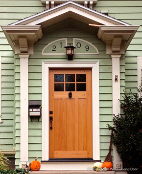 entrance with fir exterior french door