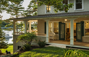 House with exterior french doors