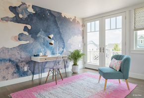 Room with exterior french doors