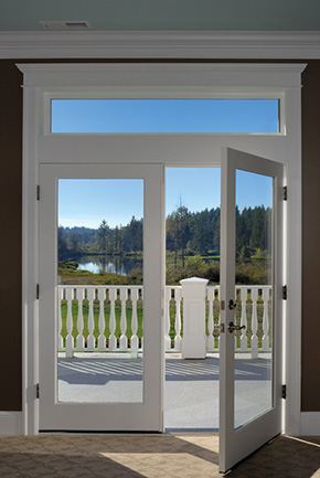 Deck with exterior french doors