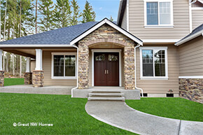 entryway with double front doors