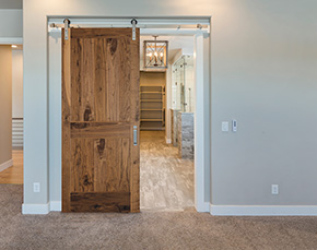 82 Barn Door shown in Rustic Walnut