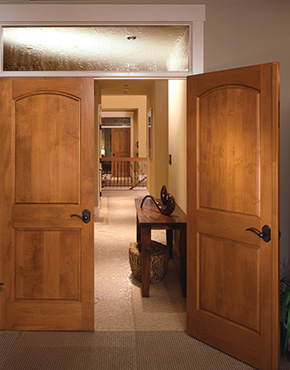interior double door shown in fir