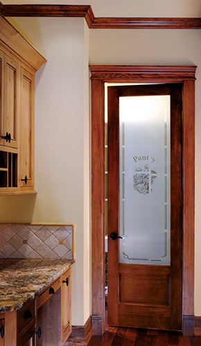Pantry with interior french door