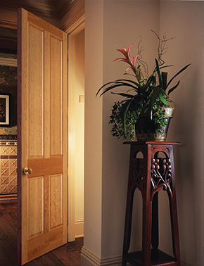 Room with Cherry interior panel door