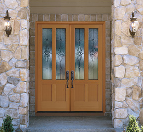Fir Double front doors with glass