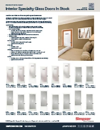 Interior Specialty Glass Doors In Stock